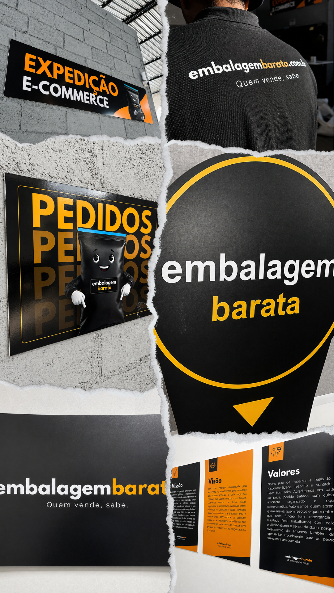 Diversas embalagens da fábrica Embalagem Barata: caixas, sacolas kraft e papel colorido